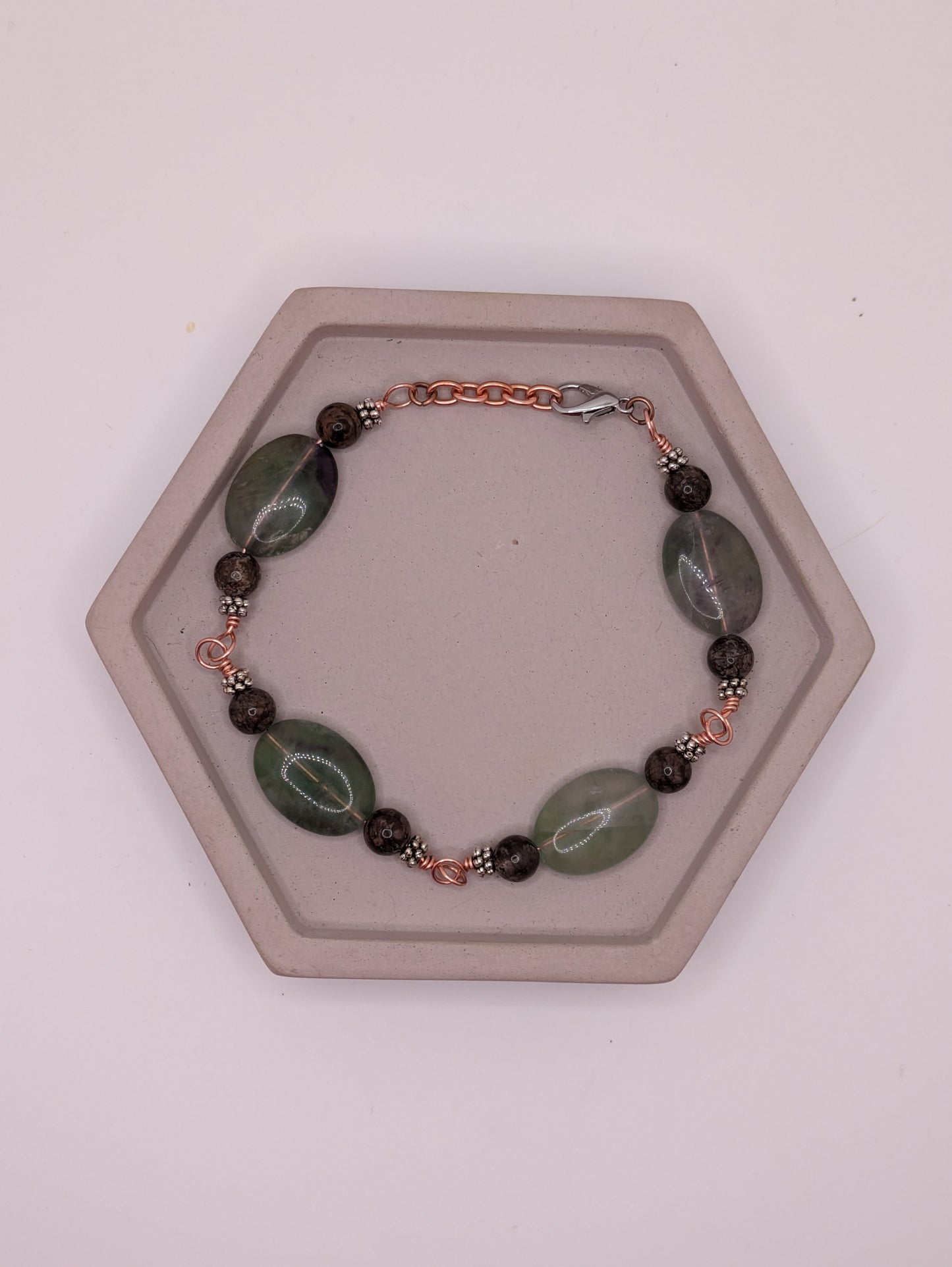 Fluorite and Snow Flake Obsidian