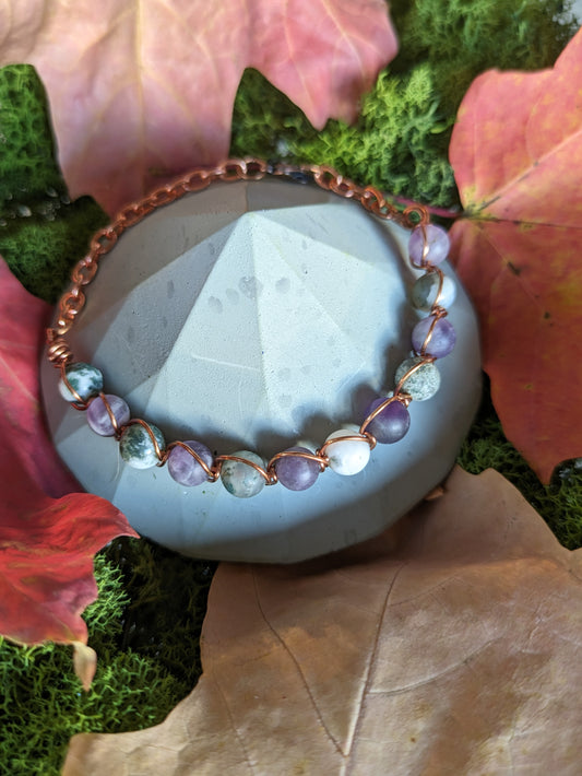 Frosted Amethyst and Tree Agate