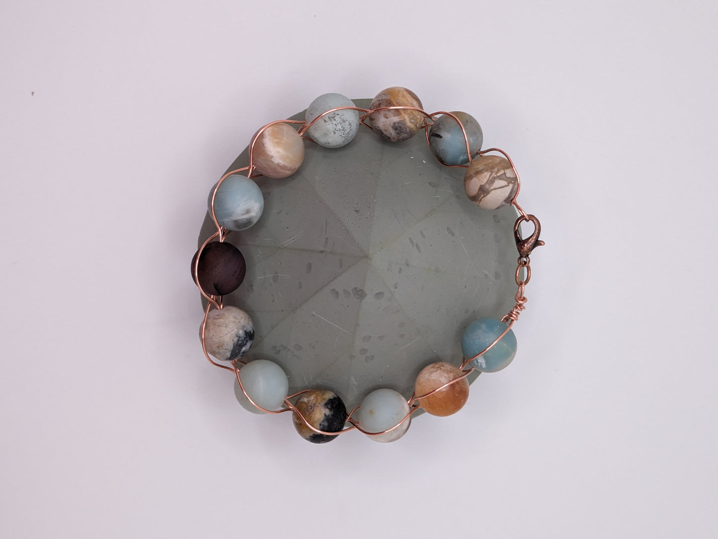 Amazonite and Purple Glass