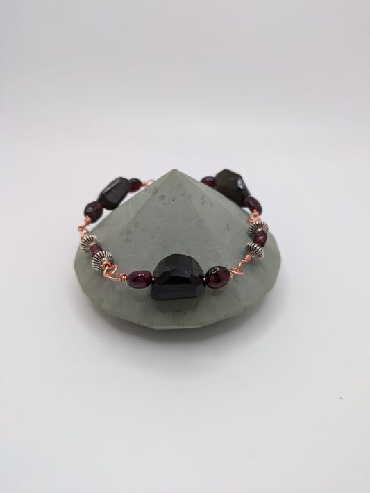 Smokey Quartz and Garnet