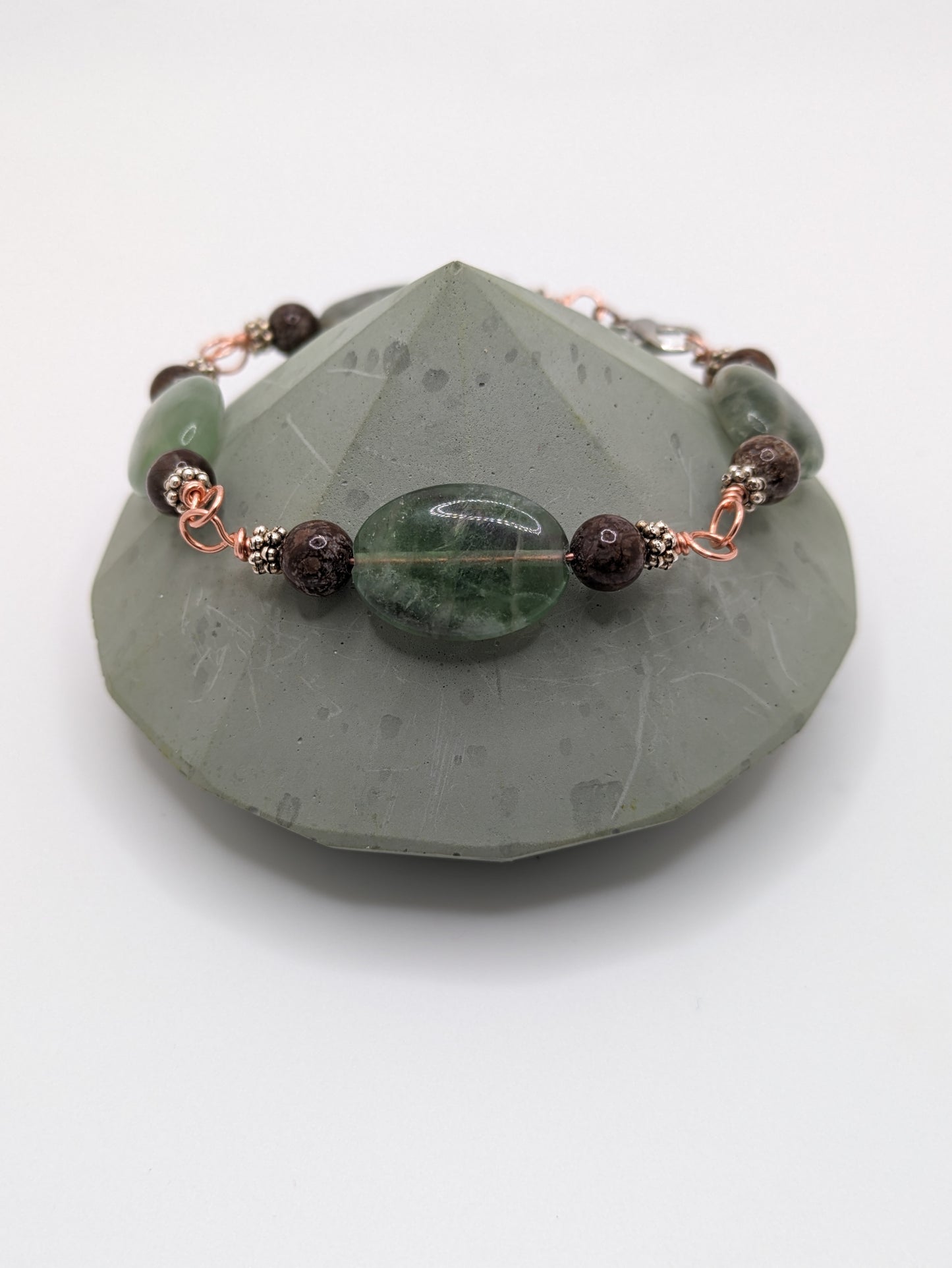 Fluorite and Snow Flake Obsidian