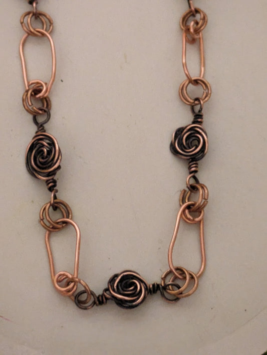 Oxidized Copper Roses